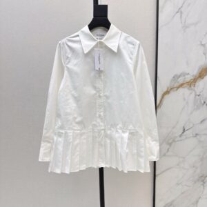 톰브라운 플리츠 긴팔 셔츠