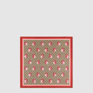 플로라 프린트 실크 스카프 778925