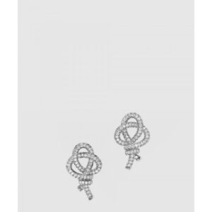 우븐 키 스터드 이어링