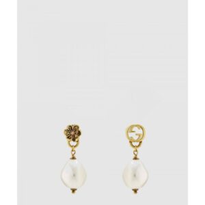 인터로킹 G 플라워 펄 귀걸이 661121