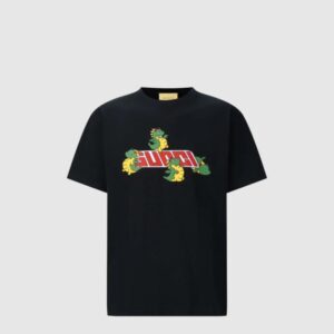 프린트 면 티셔츠