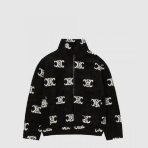 트리옹프 모노그램 울 오버 플리스 집업 재킷