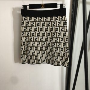 펜디 F 문자 니트 숏 스커트